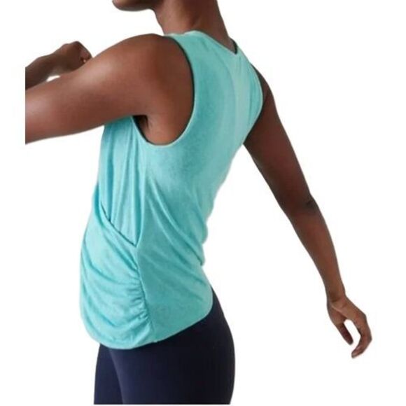 ATHLETA Women’s Teal Breezy Wrap Tank Camisole NWT Size Medium Style #988031 - Picture 3 of 9